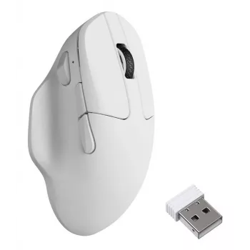Mouse ottico wireless ambidestro Keychron M7-A24 30000 DPI RF wireless Bluetooth USB-C bianco