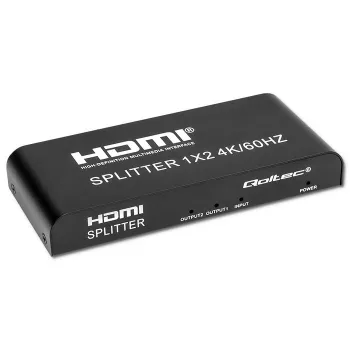 Qoltec 51797 Splitter HDMI attivo 2 x HDMI 4K x 2K | 6 Gb/s | 60 Hz