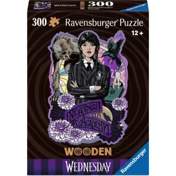 Puzzle Ravensburger Wooden Puzzle Wednesday 300 pezzi, pezzi in legno, 300 pz.