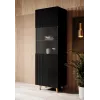 Armadio vetrina Cama Meble PAFOS 60x40x182 cm nero opaco — armadio da terra