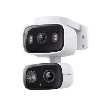 Telecamera di sicurezza IP TP-LINK Tapo C246D — 3MP (2304×1296), 2,8 mm, campo visivo 107,8°, doppio obiettivo PTZ, IP65, Wi-Fi/Gigabit, microSD fino a 512 GB