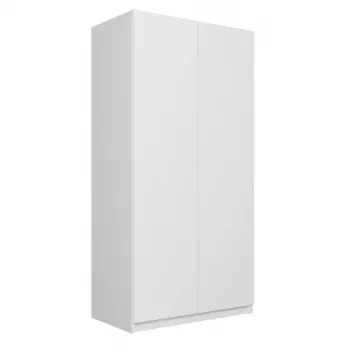Armadio Top e shop SD-90 BI, armadio camera da letto a 2 ante, struttura bianca, 7 ripiani