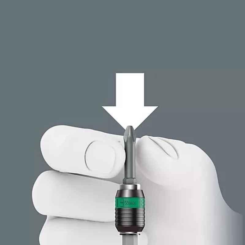 Wera 826 T Kraftform Turbo Cacciavite portainserti con Rapidaptor, 1/4 di pollice