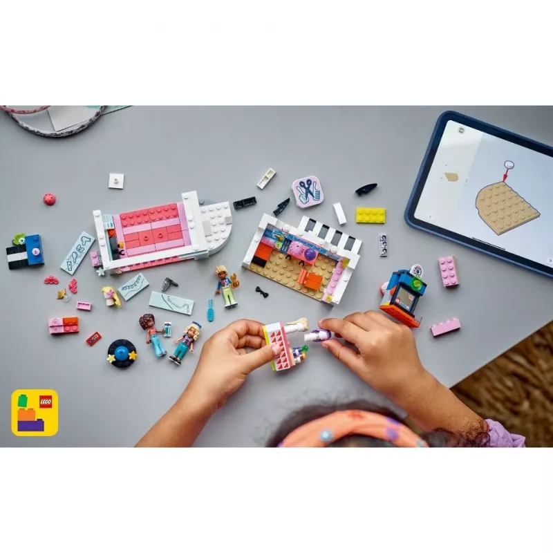 LEGO Friends Set di gioco Salone di parrucchiere e negozio di decorazioni 42662 – mini bambole, scena del salone, accessori
