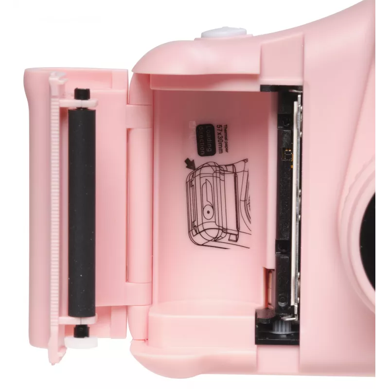 Denver KPC-1370P fotocamera digitale per bambini con stampante termica, LCD da 2,8 pollici, 48 MP, video 1440p, rosa