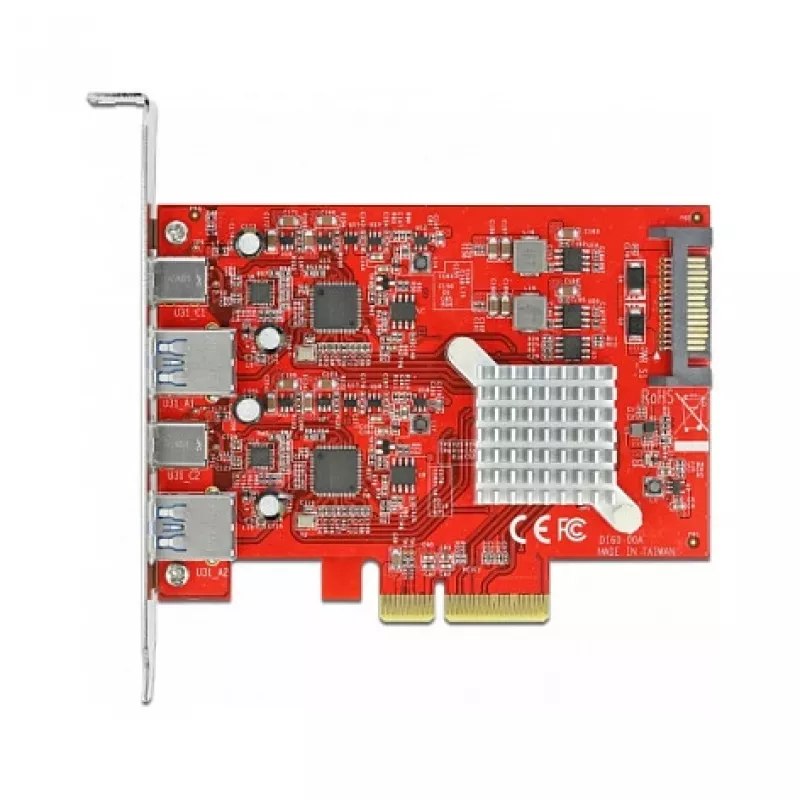 Scheda di espansione DeLOCK PCI Express x4 su USB 10 Gbit/s 2x Type-A 2x Type-C