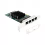 Scheda PCI Express x1 DeLOCK a 4 x RJ45 Gigabit LAN BCM