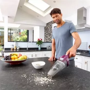 Aspirapolvere a mano Black & Decker NVC115W grigio, viola senza sacchetto