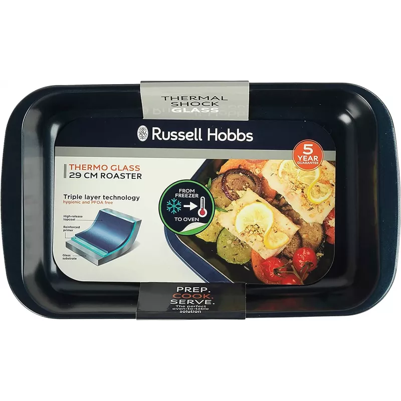 Teglia in vetro Russell Hobbs RH01143EU 29 cm, blu navy