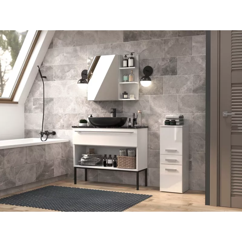 Mobile contenitore bagno Topeshop NEL V DDS BIEL POŁ bianco