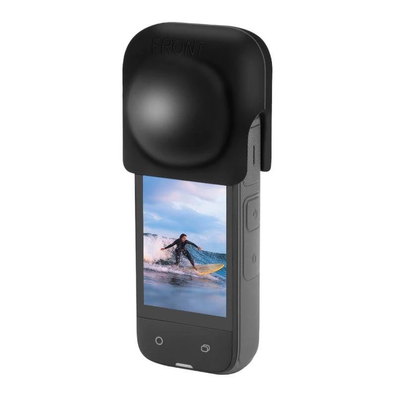 Protezione obiettivo in silicone PULUZ per Insta360 X4 / X5 (nero)