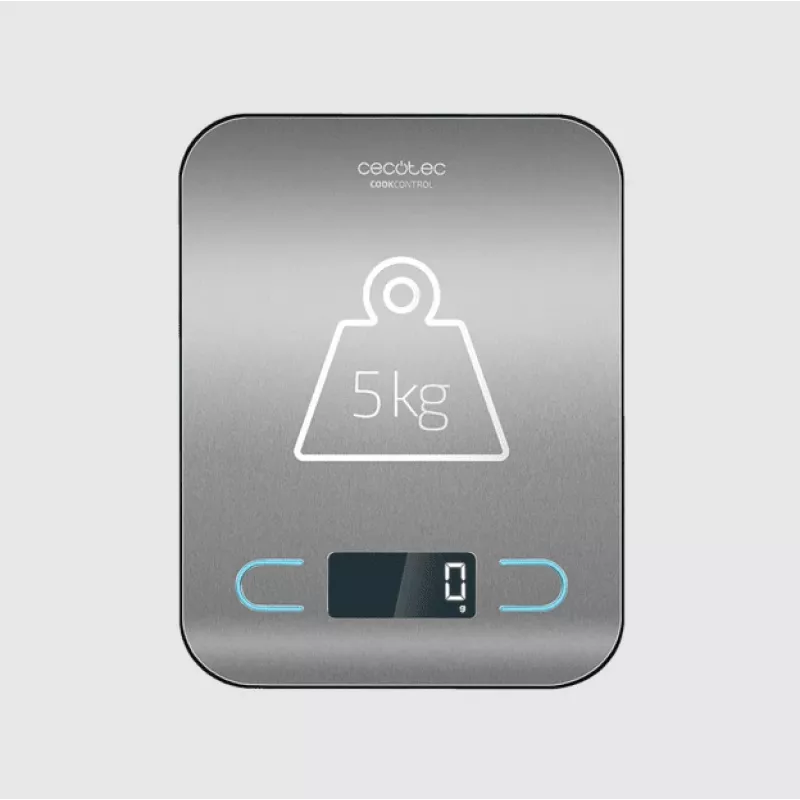 Cecotec bilancia da cucina | CookControl | portata massima 5 kg | divisione 1 g | display LCD