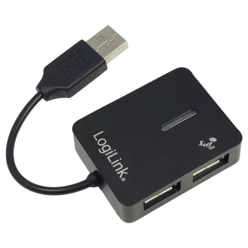 Hub USB LOGILINK UA0139 – 4 porte USB 2.0, 480 Mbit/s, nero