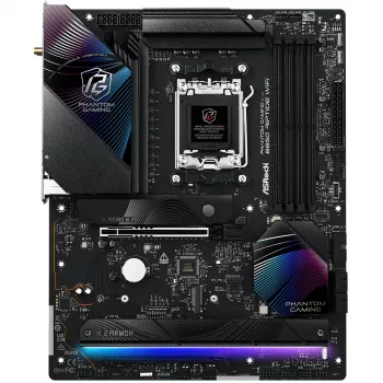 Scheda madre ASRock Phantom Gaming B850 Riptide WiFi — AMD B850, socket AM5, ATX, DDR5, 4x M.2, Wi-Fi 7, LAN 2.5Gb