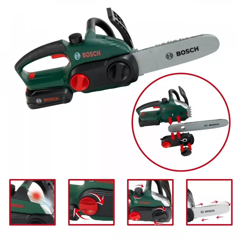 Set boscaiolo in legno per gioco di ruolo per bambini KLEIN modello 8197 — utensili giocattolo per giochi fantasiosi all'aperto e nel bosco