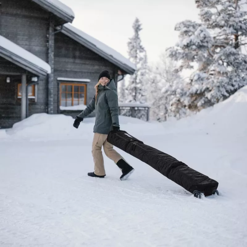 Thule 5176 Roundtrip Borsa snowboard con rotelle 165 cm nero