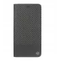 Custodia a libro per telefono Tellur per iPhone XS Max – finitura carbonio nera, stile portafoglio folio