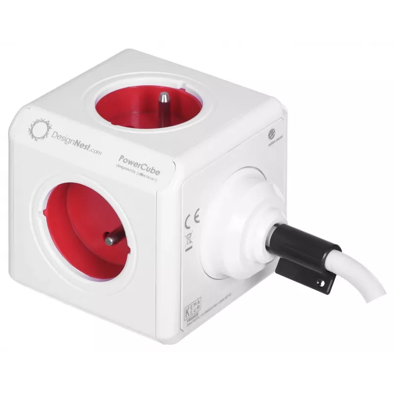 Allocacoc 2304/FREXPC ciabatta 3 m 5 prese AC per interni rosso, bianco