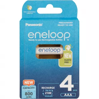 Batterie ricaricabili PANASONIC ENELOOP AAA 800 mAh 4 pezzi (BK-4MCDE/4CP)