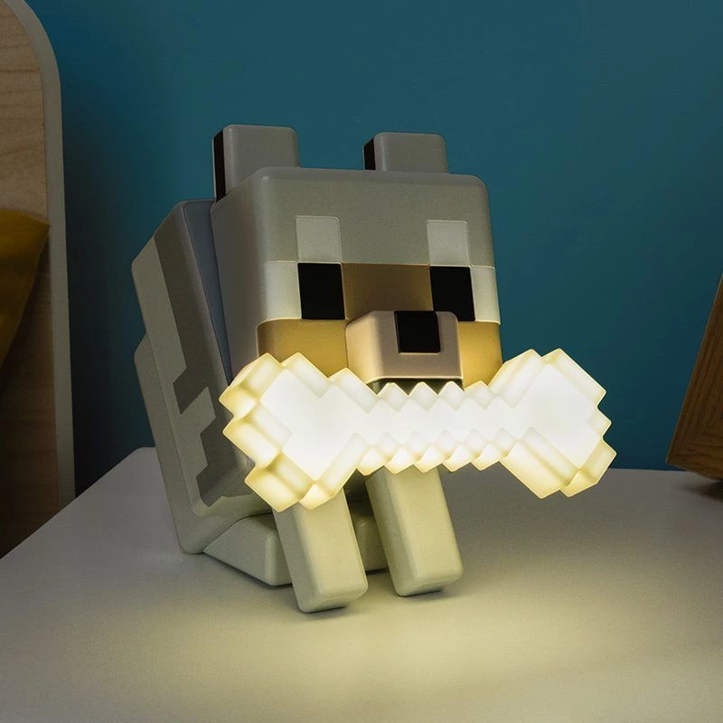 Lampada Paladone Minecraft Wolf GloBuddies
