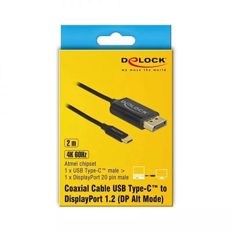 Adattatore per cavo video DeLOCK 84904 USB Type-C su HDMI 1 m nero