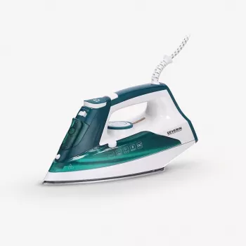 Severin BA 3261 ferro da stiro ferro da stiro a vapore piastra in ceramica 2400 W bianco, verde