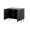 Comò Cama Meble ONDA 2D 98x45x85 cm, nero, struttura in truciolare