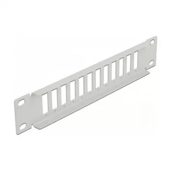 Patch panel fibra ottica DeLOCK 10 pollici 12 porte SC duplex LC quad 1U grigio