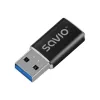 Adattatore cavo video Savio AK-81 USB Type-C USB Type-A nero