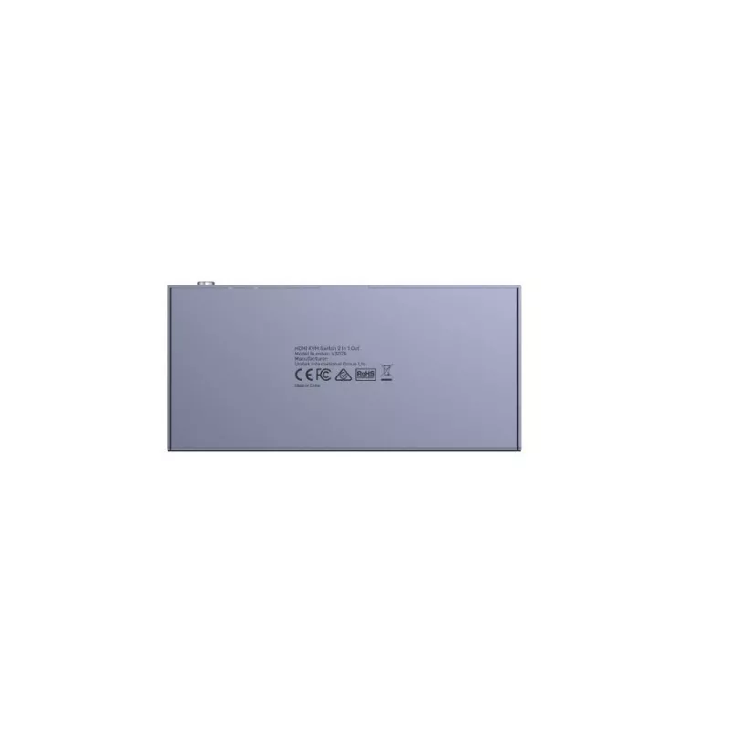 Switch KVM Unitek V307A USB HDMI 2 porte 4K Ultra HD 3840x2160@60 Hz HDCP 2.2, case in metallo, grigio
