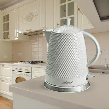 Bollitore in ceramica Maestro MR-069-WHITE, 1,5 L, 1500 W, bianco