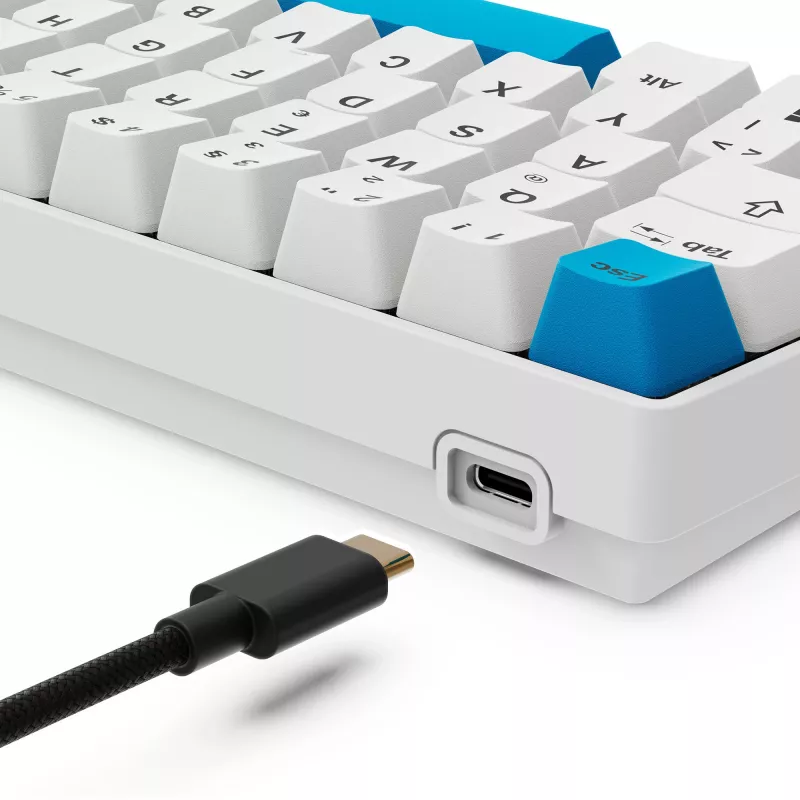 Sharkoon SGK50 S4 Tastiera Home USB QWERTZ tedesca bianco 60% RGB LED