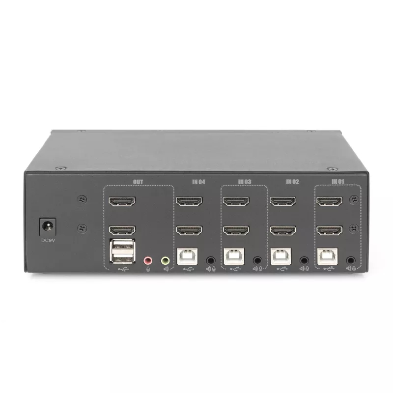 KVM switch Digitus DS-12883 4 porte dual display 4K HDMI USB