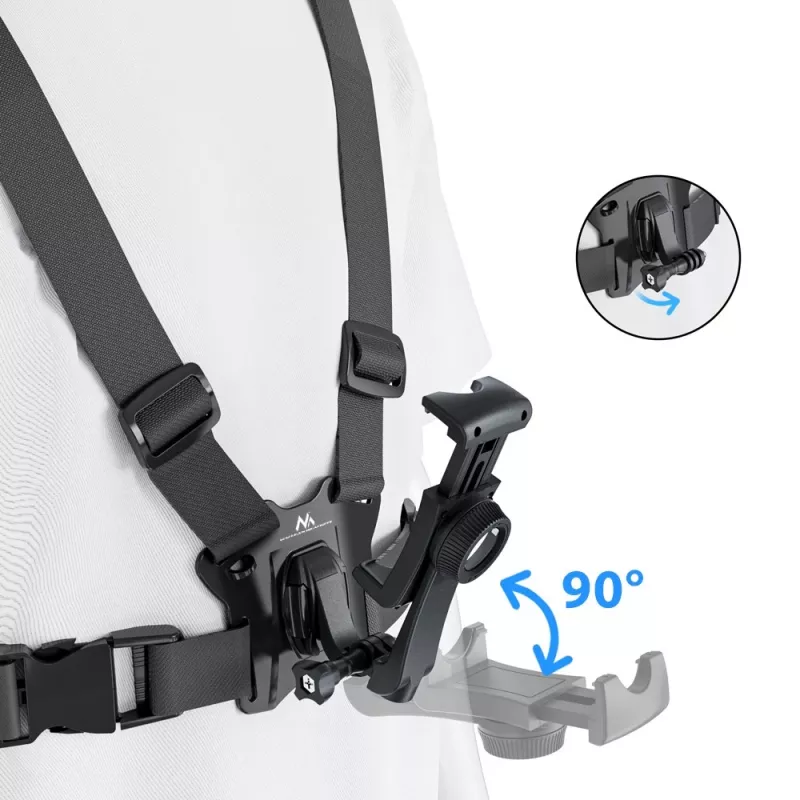 Supporto per smartphone da petto MACLEAN MC-294 regolabile leggero per uso a mani libere