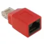 Adattatore crossover DeLOCK RJ45 M/F rosso 65025