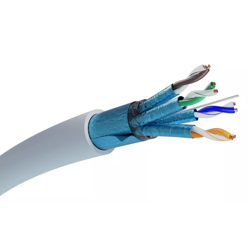Cavo di rete Extralink Twisted-Pair CAT6A FTP (F/FTP) V2 indoor 500M grigio