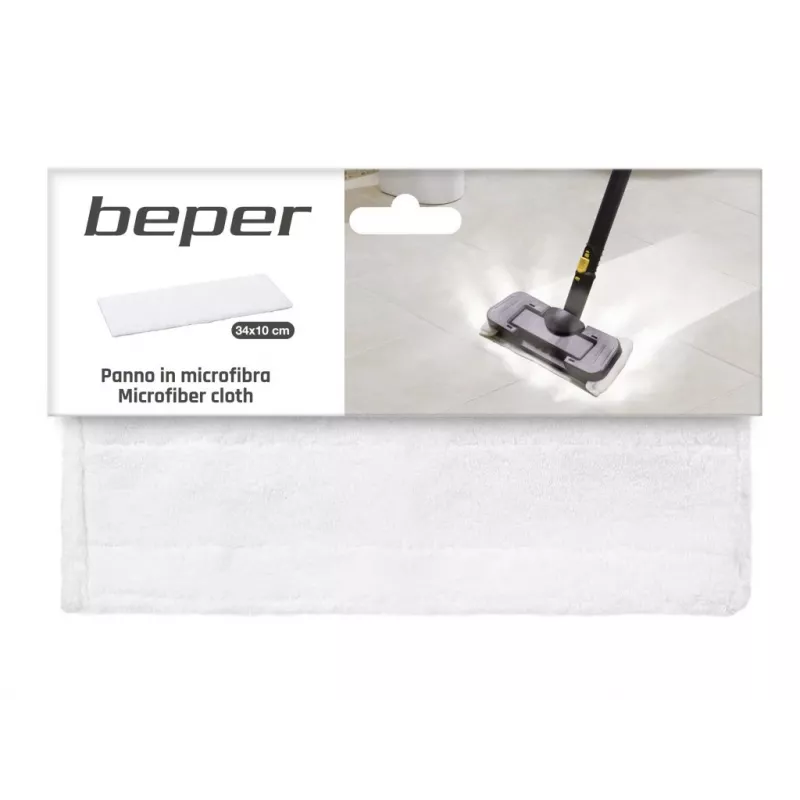 Beper P202VAL002 panno in microfibra per pulitore a vapore, 34 x 10 cm, lavabile in lavatrice a 40 °C