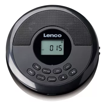 Lettore CD portatile Lenco CD-340BK — nero, design portatile