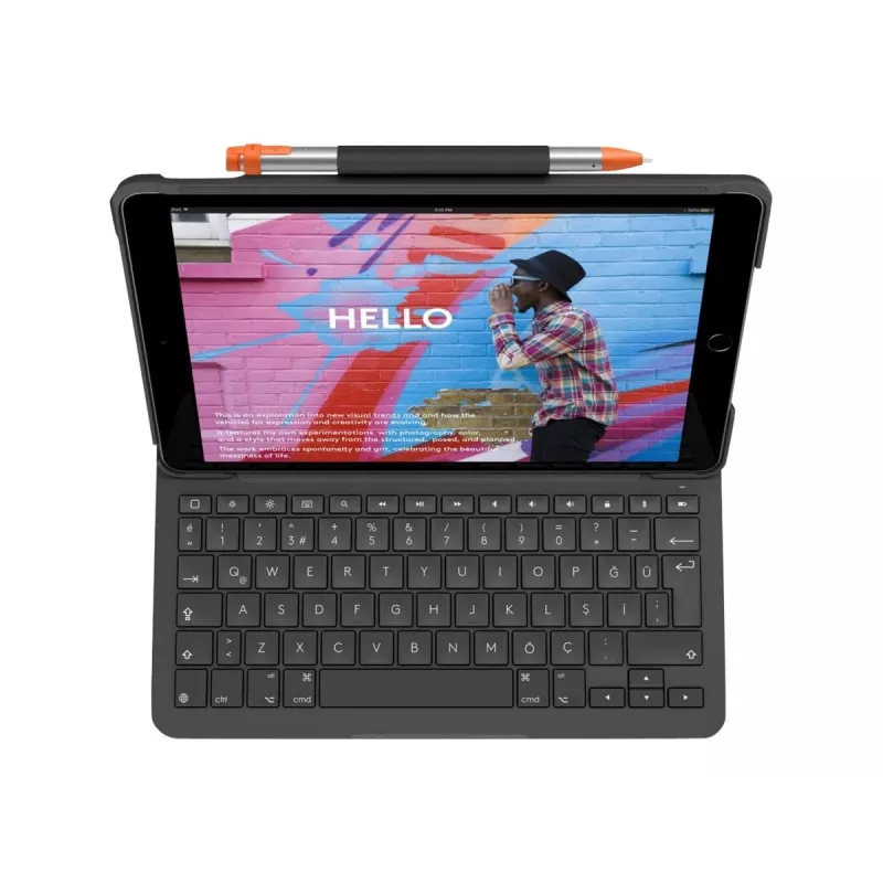 Logitech 920-011423 tastiera per dispositivi mobili QWERTZ tedesca Bluetooth grigio