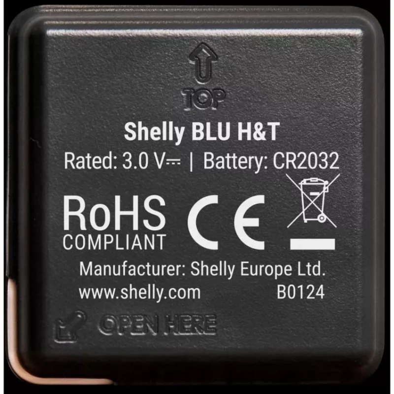 Shelly BLU H&T sensore di temperatura e umidità (nero)