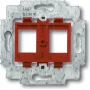 BUSCH JAEGER 1753-0-8055 - 2 x RJ-45 - rosso - metallo - plastica