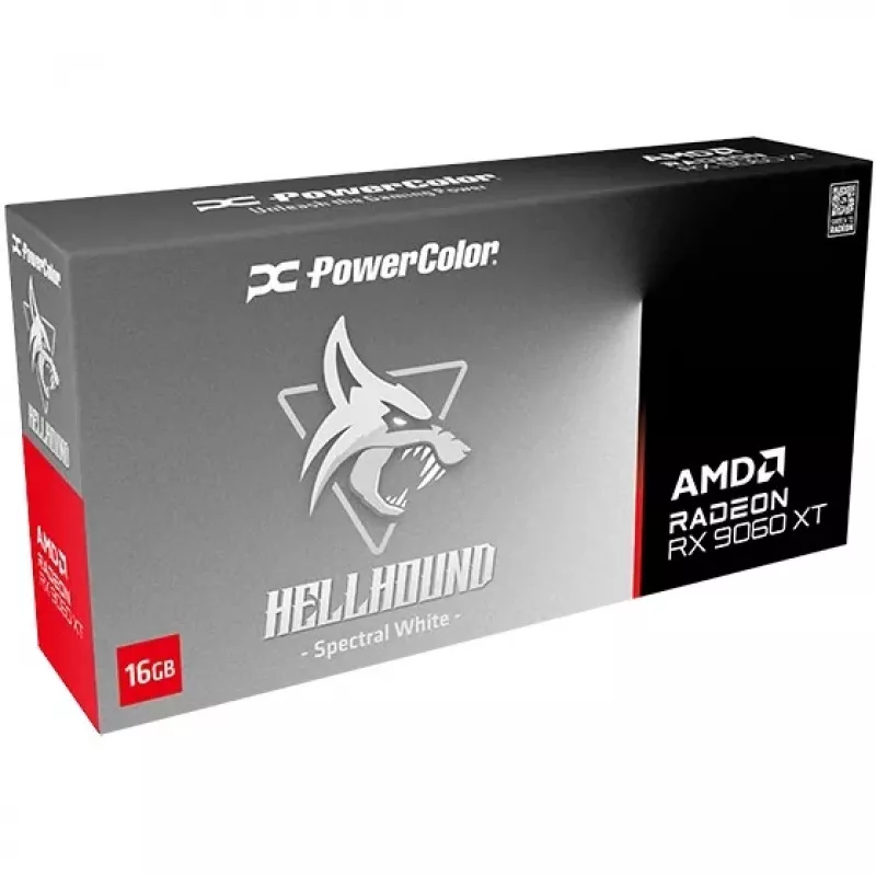 PowerColor Hellhound Radeon RX 9060 XT 16GB GDDR6 bianco
