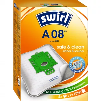 Sacchetti per aspirapolvere Melitta A 08/09 Micropor 4 pezzi (AEG) Gr.24 6000 7000 ÖKO VAMPYR (1-7025-08)