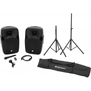 Set diffusori attivi Omnitronic XFM-212AP con treppiede MOVE MK2, coppia