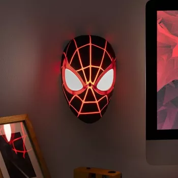 Lampada da tavolo Paladone Mask Light PP14323SPMVN Spiderman Miles Morales – luce notturna a forma di personaggio