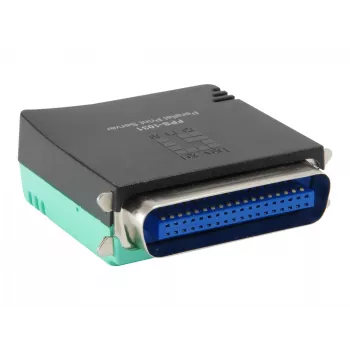 LevelOne print server parallelo, nero, verde, attività, link, alimentazione, stato, Taiwan, Ethernet LAN, IEEE 802.3, IEEE 802.3u, 10,100 Mbit/s