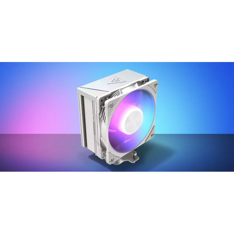 Dissipatore CPU ad aria MODECOM Volcano 0C T721 ARGB 120 bianco, single tower, ventola 120 mm