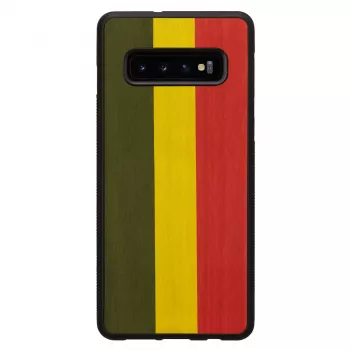Custodia per smartphone Man and Wood per Galaxy S10 Plus – Reggae nero custodia protettiva