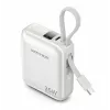 Vention FHEN0 Power bank, 10000 mAh, 35 W, cavo USB-C integrato, beige