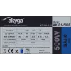 Alimentatore ATX Akyga AK-B1-500E Basic 500 W, PFC passivo, ventola da 120 mm, grigio